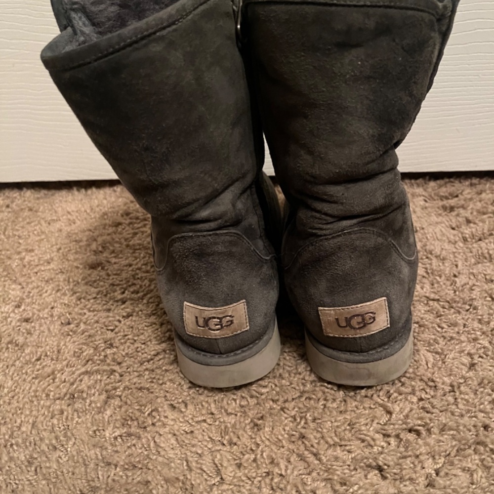 Ugg Grey Side Zip Boot - Size 7 - image 3